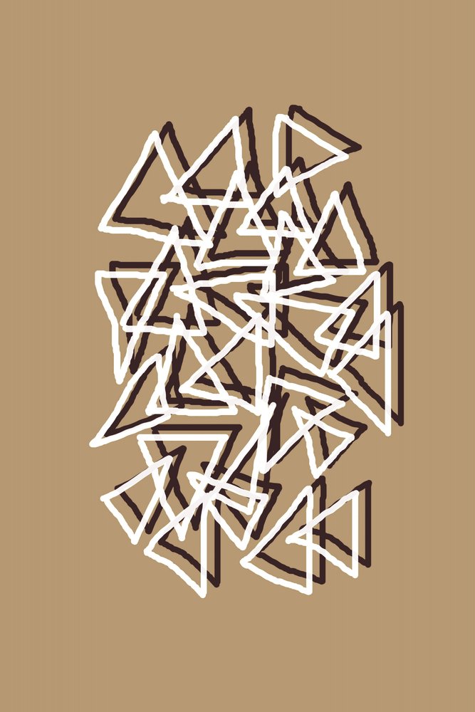 Geometriska trianglar i lager av Christina Sillen