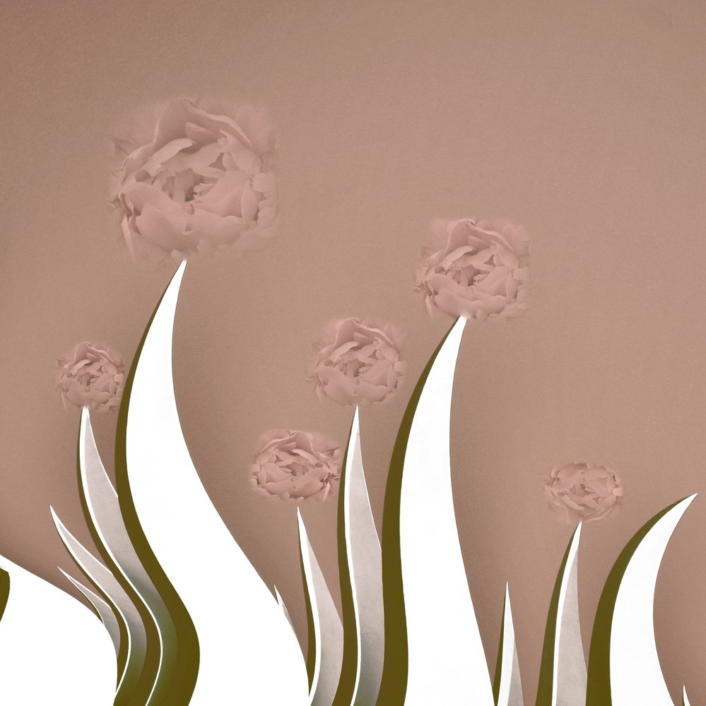 Minimalistiska rosa blommor av Christina Sillen