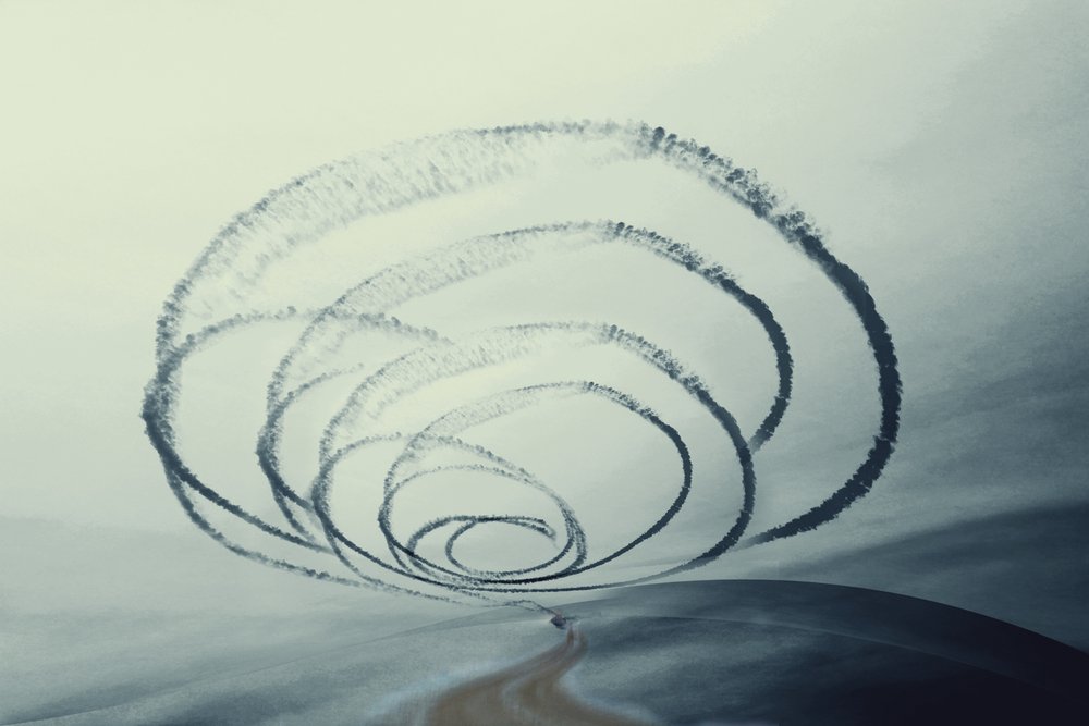 Spiralformad röklandskap av Christina Sillen