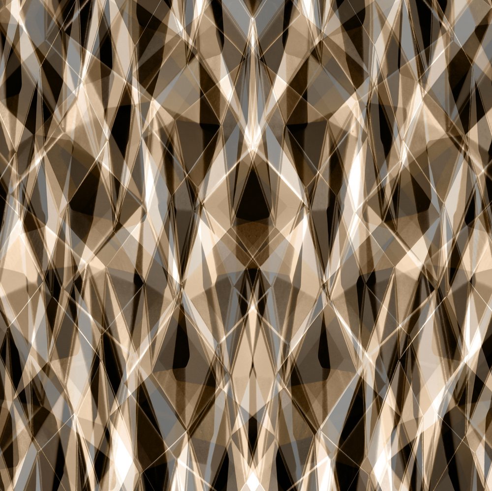 Varm geometrisk abstraktion av Christina Sillen