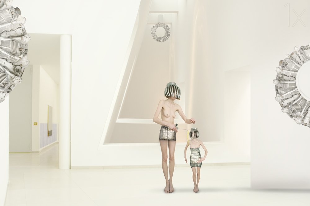 Futuristiska minimalistiska figurer av Christine von Diepenbroek