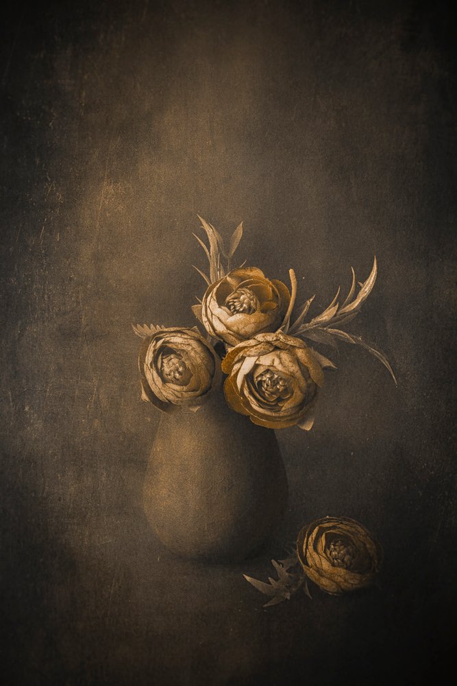 Vintage-blomsterstilleben av Cicek Kiral