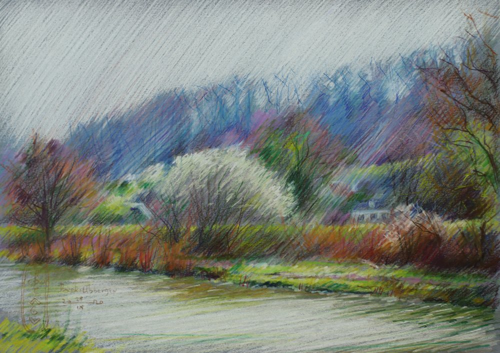 Blooming Riverside Village av Corné Akkers