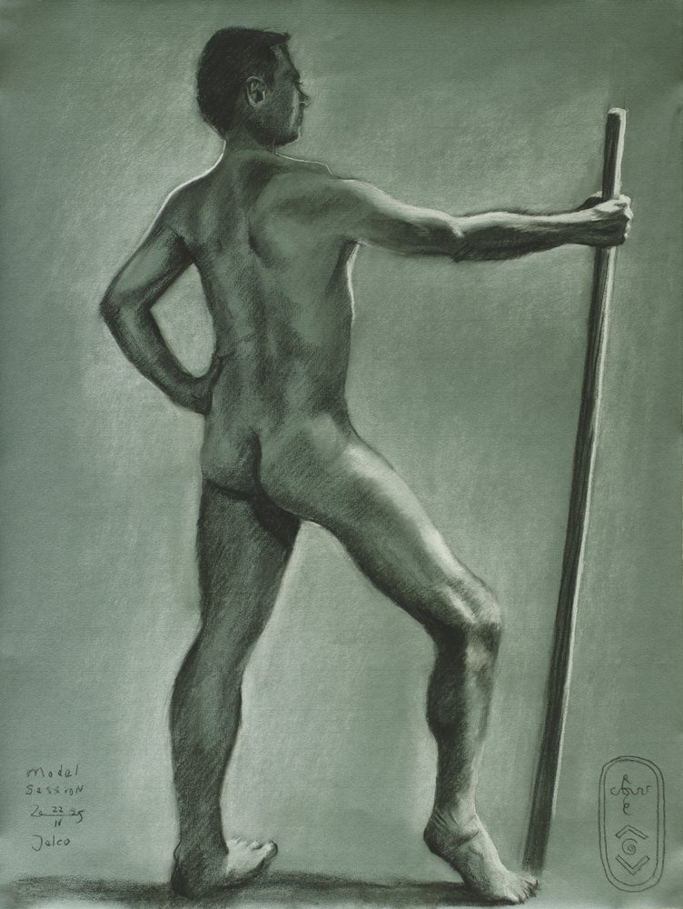 Studie av en klassisk manlig figur av Corné Akkers