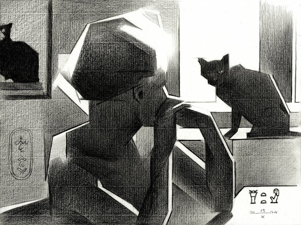 Den egyptiska drottningen och den svarta katten av Corné Akkers