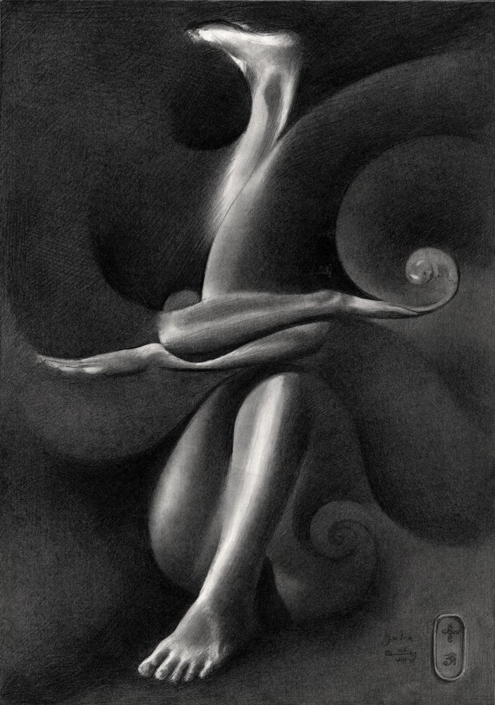 Elegant surrealistisk figur av Corné Akkers