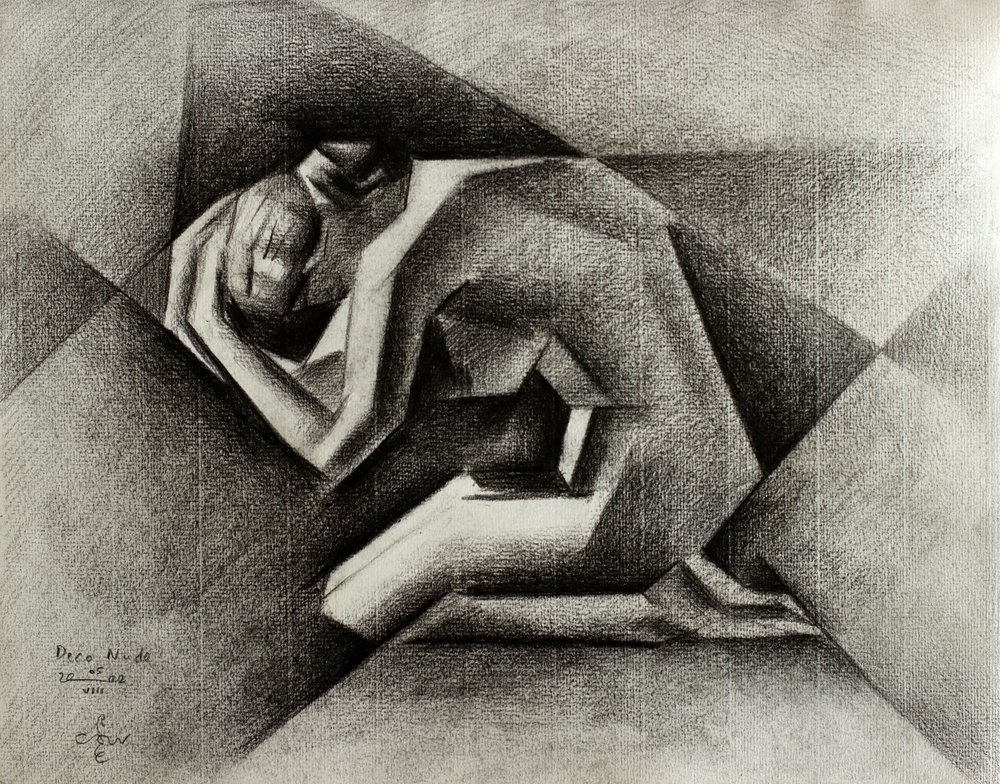 Sörjande geometrisk figur av Corné Akkers