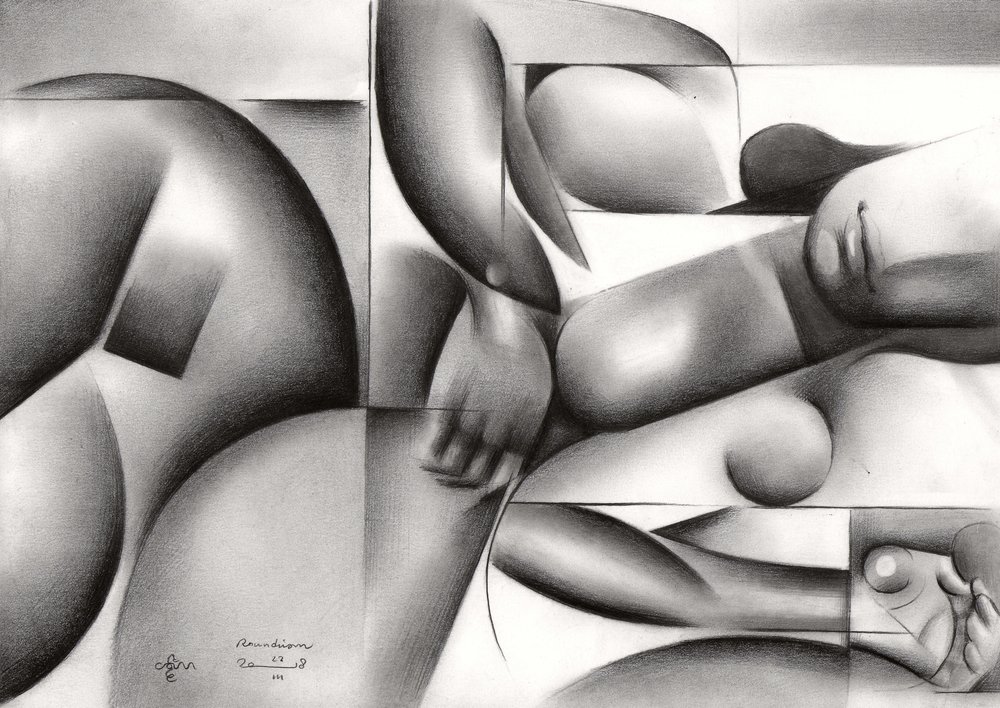 Sensuell geometrisk figur av Corné Akkers