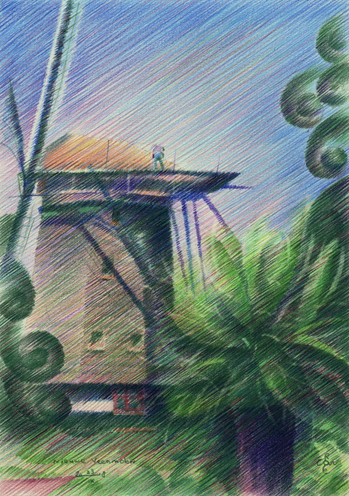 Teckning av Windmill Vista av Corné Akkers