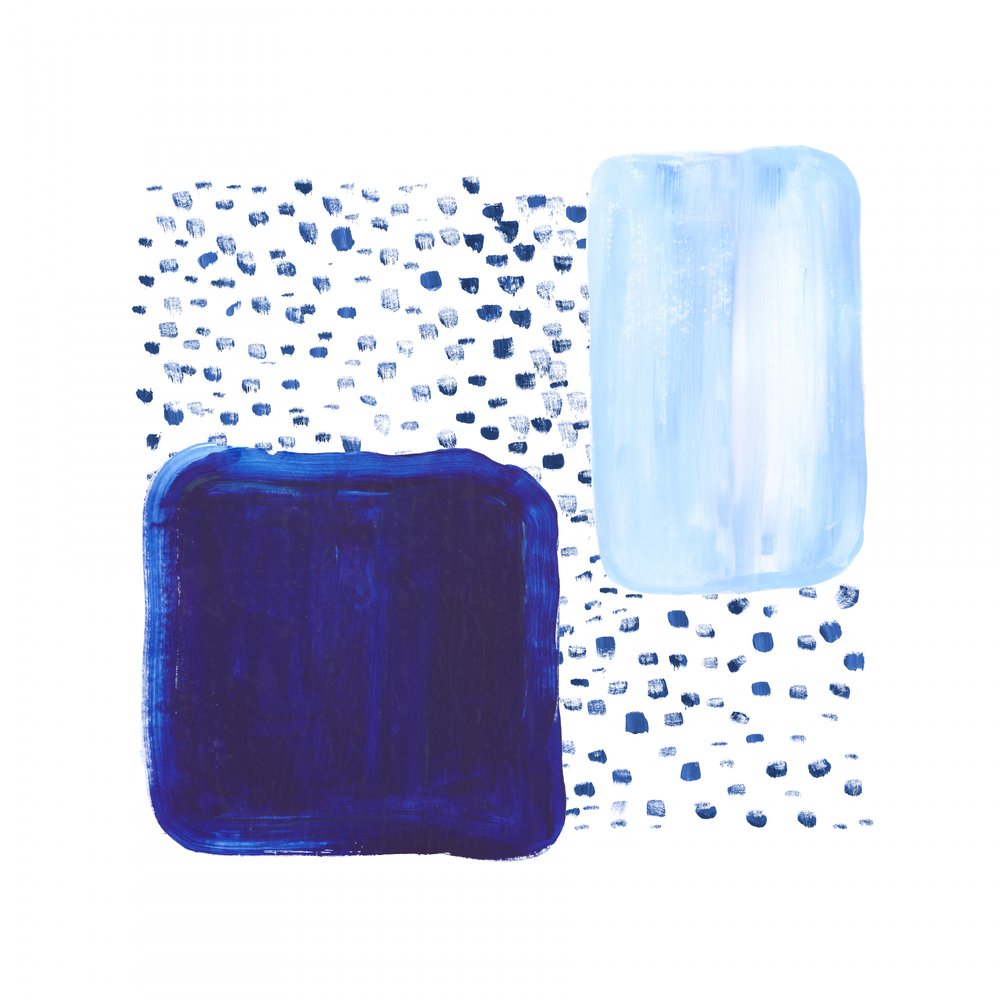 Kompositionen ”Blue Strokes” av Danushka Abeygoda