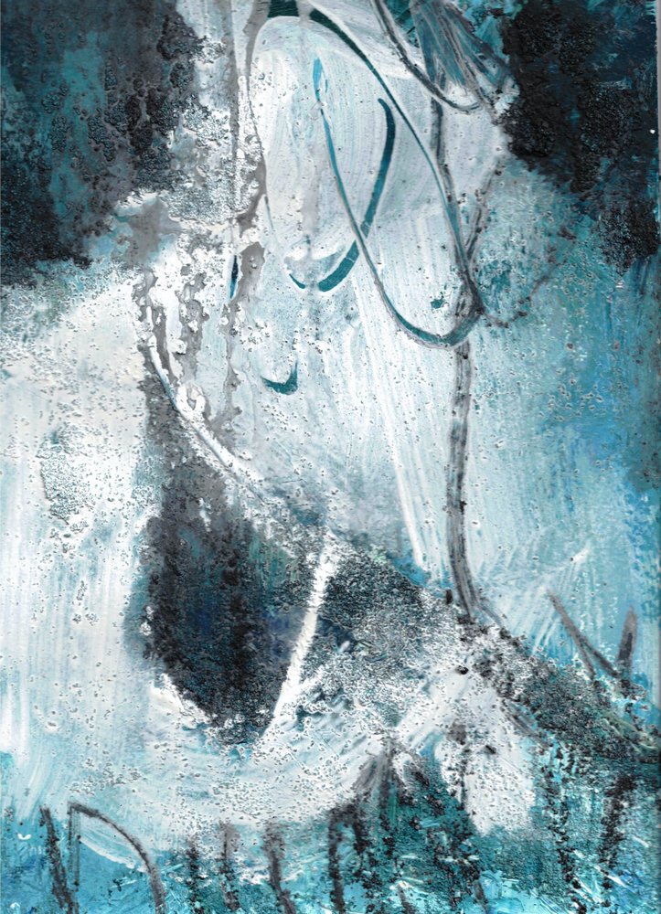Misty Blue – Abstrakt av Deb Chaney