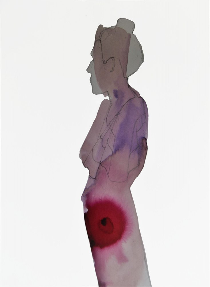Abstrakt rödfigur av Doris Schmitz