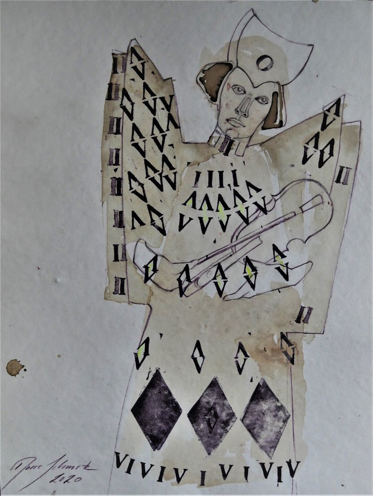 Änglalik geometrisk musiker av Doris Schmitz