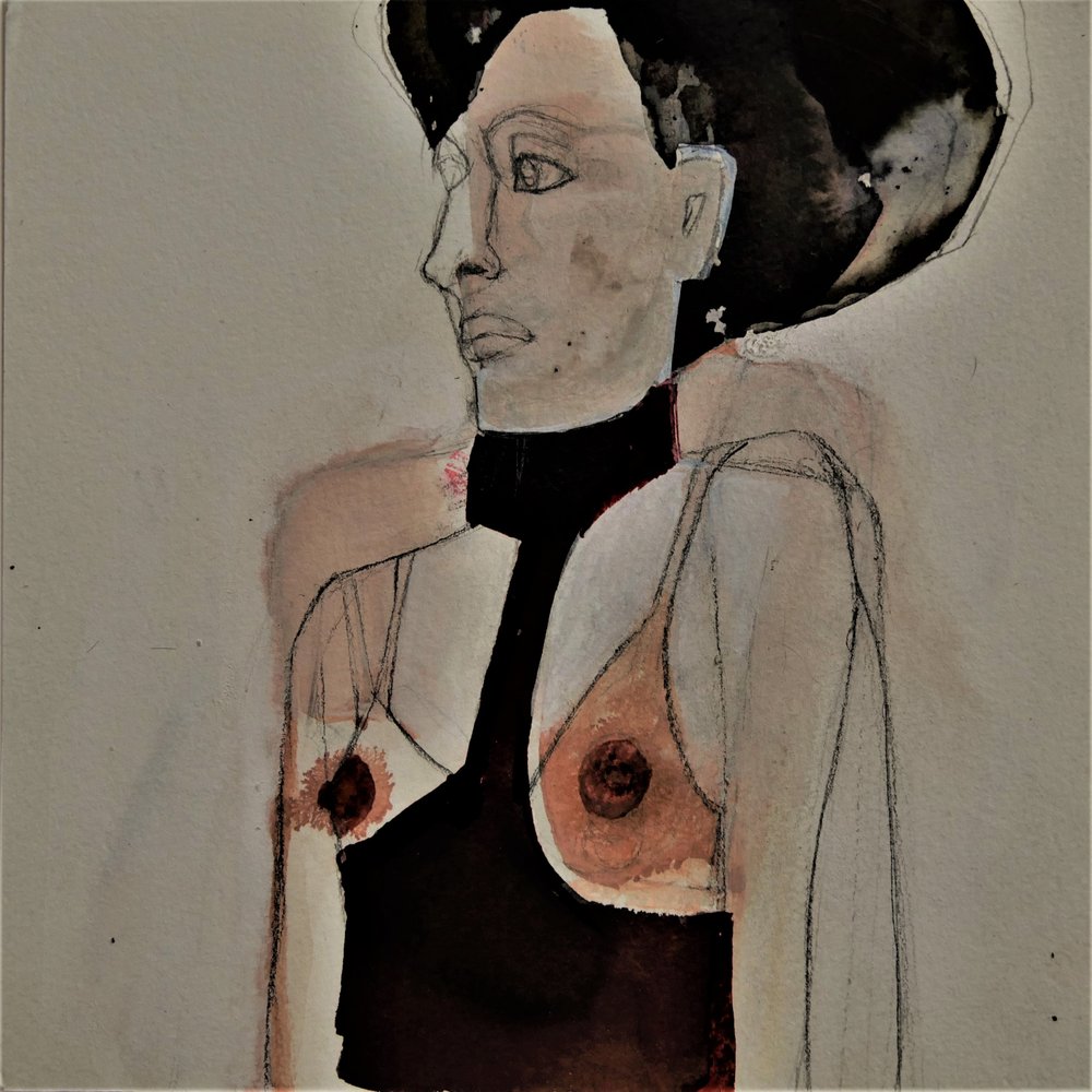 Kontemplativ kvinnlig figur av Doris Schmitz