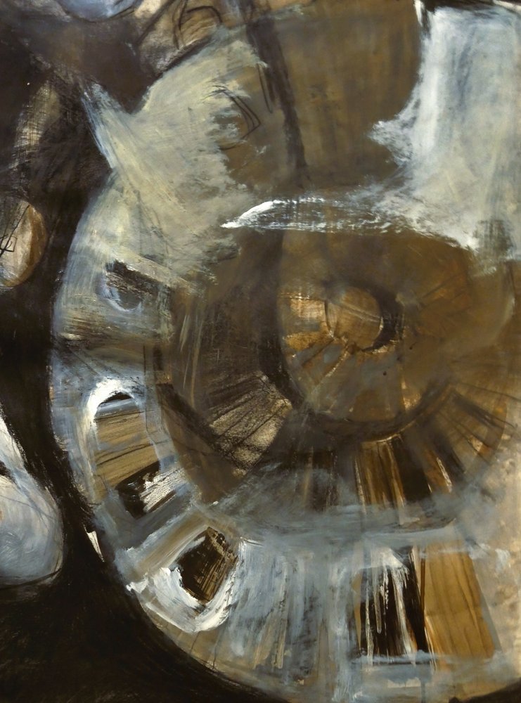 Jordnära spiral – abstrakt av Doris Schmitz