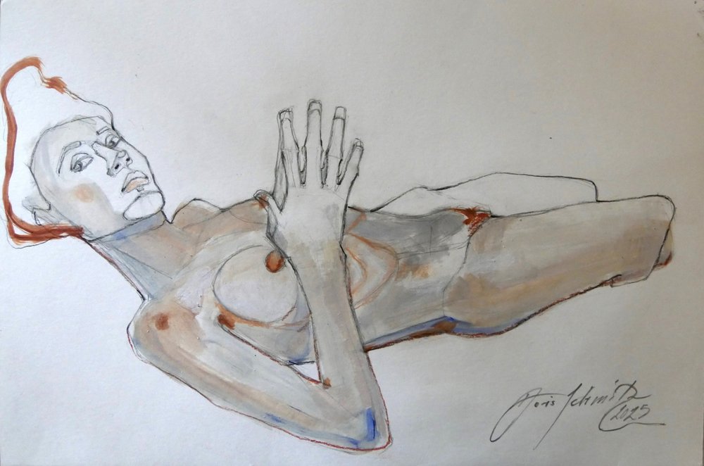 Egon Schiele poserar av Doris Schmitz