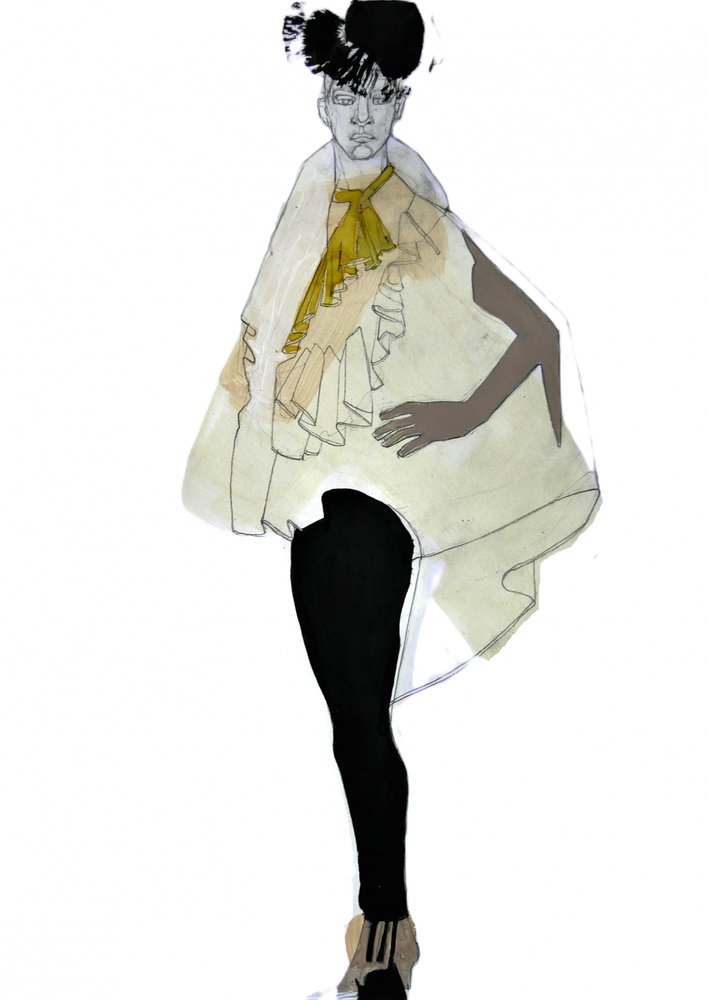 Elegant modeillustration av Doris Schmitz
