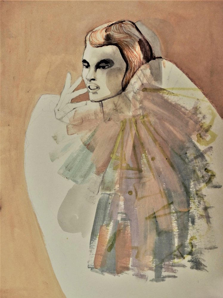 Elegant modeporträtt av Doris Schmitz