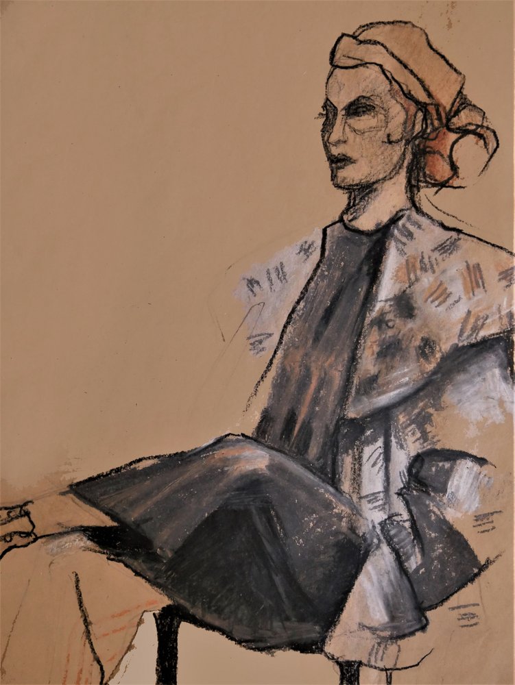 Elegant modeporträtt av Doris Schmitz