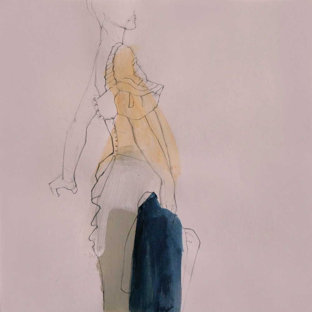 Elegant modeskiss av Doris Schmitz
