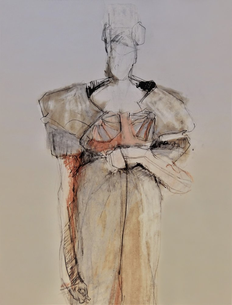 Elegant modeskiss av Doris Schmitz