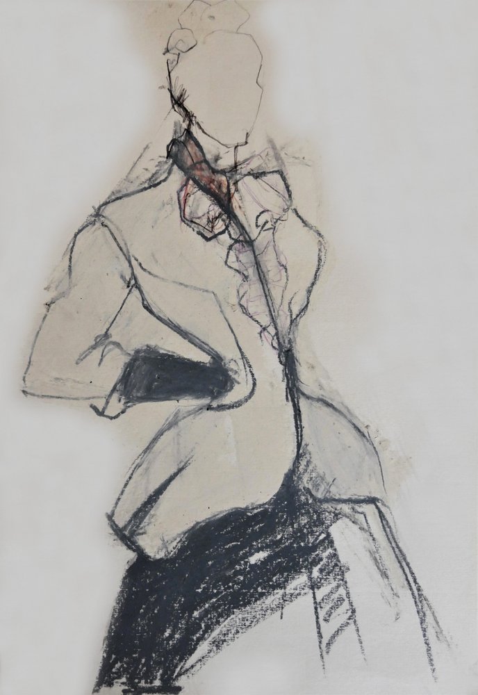 Elegant modeskiss av Doris Schmitz