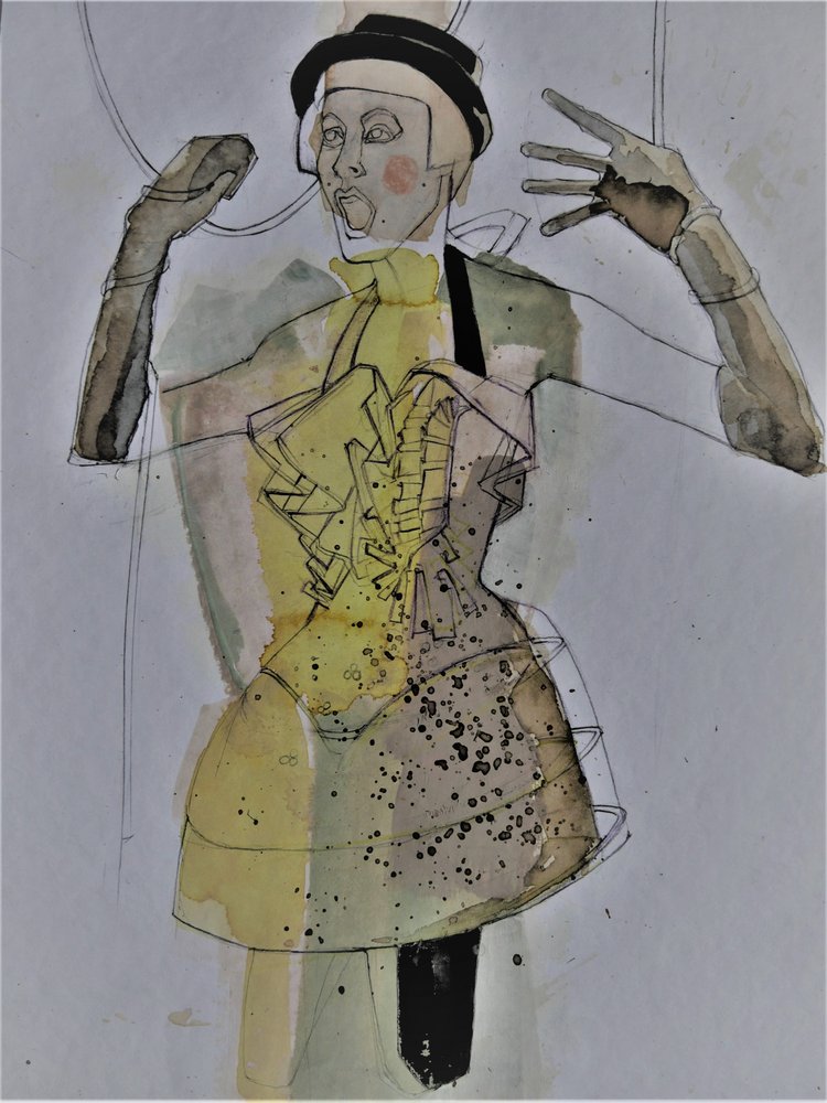 Uttrycksfull modefigur av Doris Schmitz