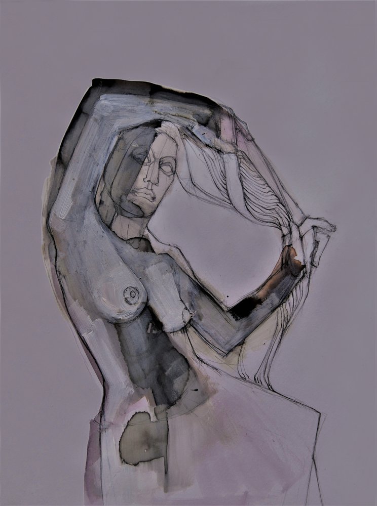 Uttrycksfull kvinnlig figur av Doris Schmitz