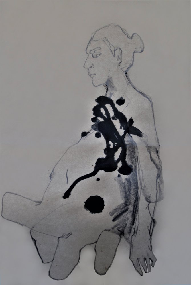 Figur i mörkt bläck av Doris Schmitz