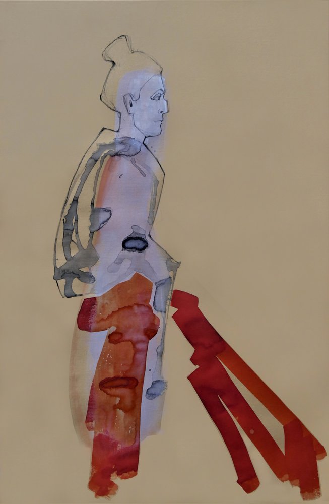 Flytande rödfigur av Doris Schmitz