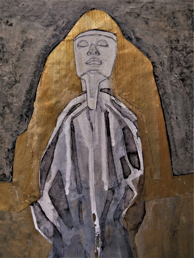 Guldfigur för meditation av Doris Schmitz