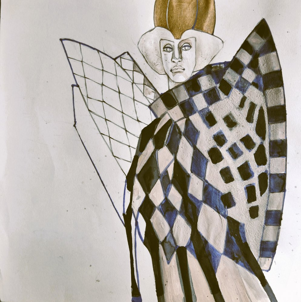 Harlequin – Modeporträtt av Doris Schmitz