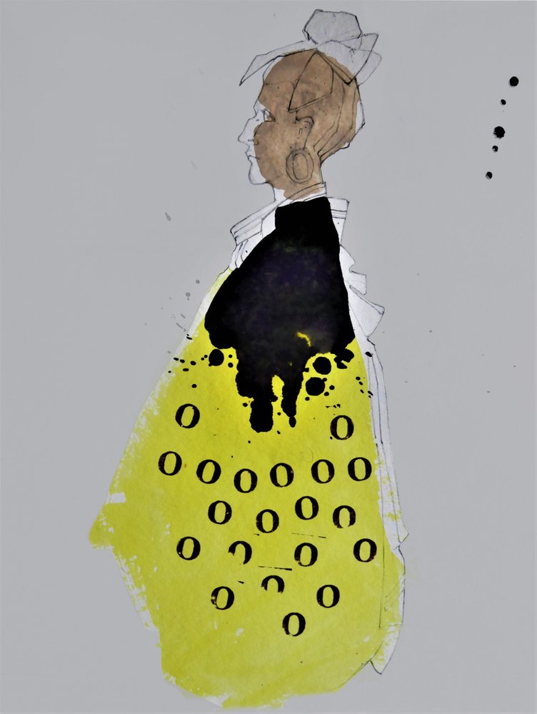 Modern modeillustration av Doris Schmitz