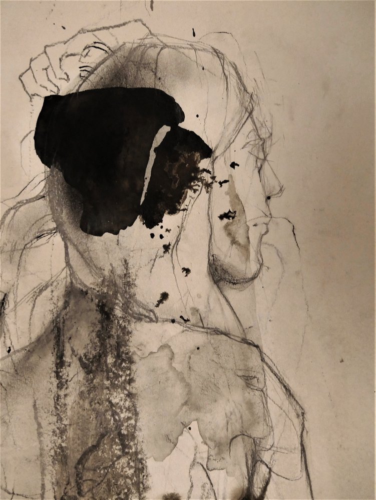 Stämningsfull abstrakt figur av Doris Schmitz