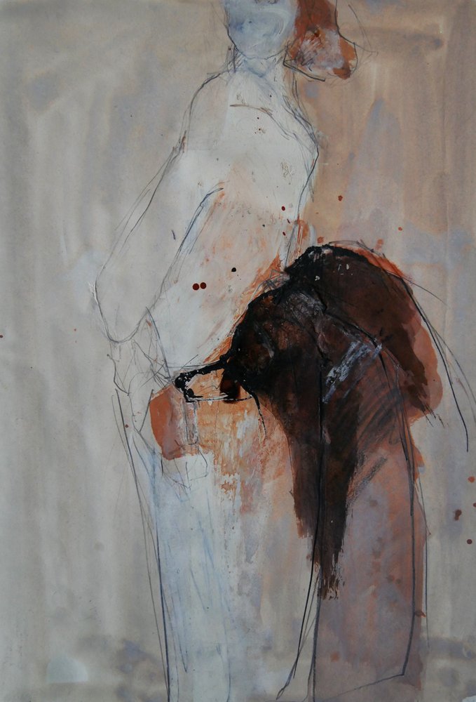 Stämningsfull abstrakt figur av Doris Schmitz