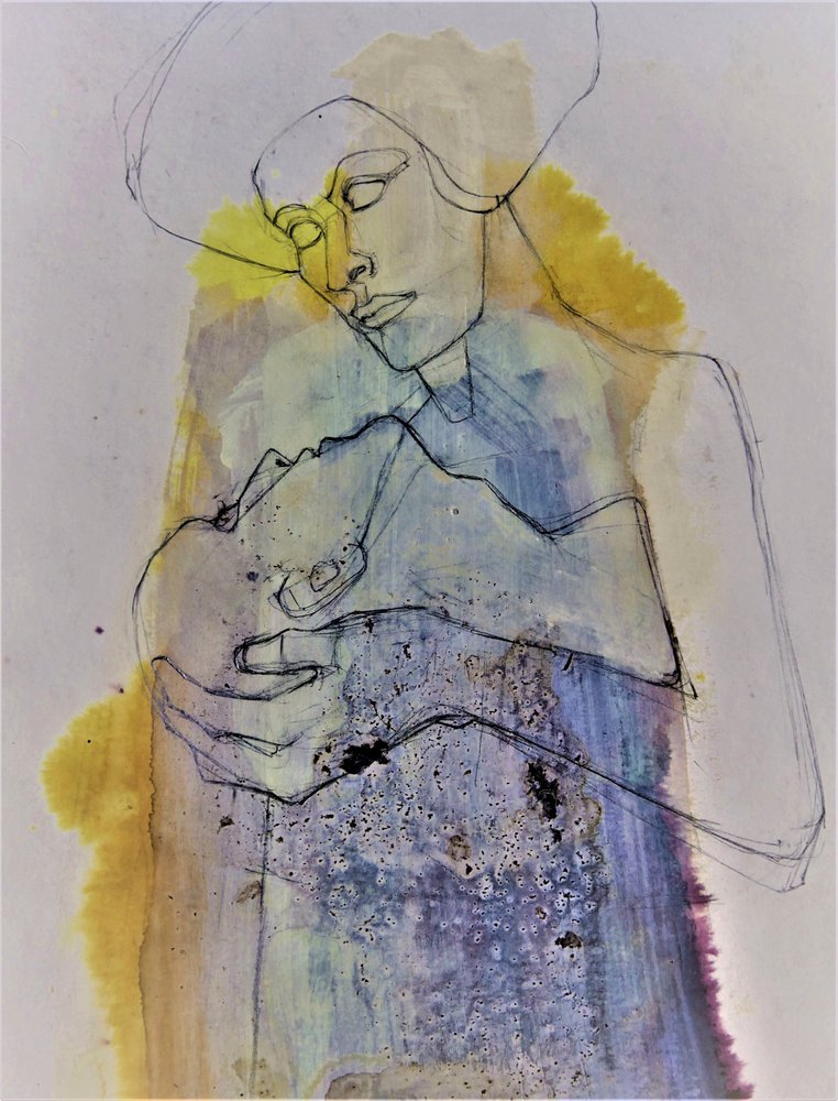 Mor och barn i en omfamning av Doris Schmitz