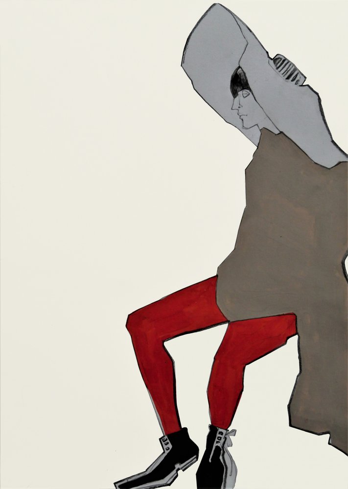 Figur i röda strumpbyxor av Doris Schmitz