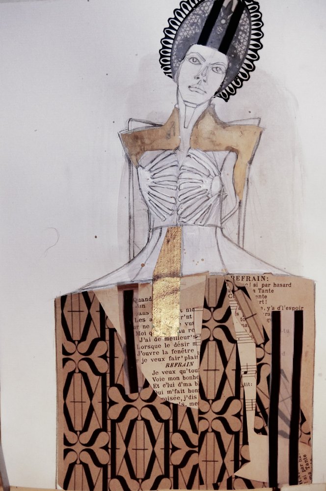 Modellfigur i skelettform av Doris Schmitz