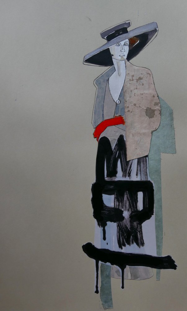 Graffiti med stilfull kvinna av Doris Schmitz