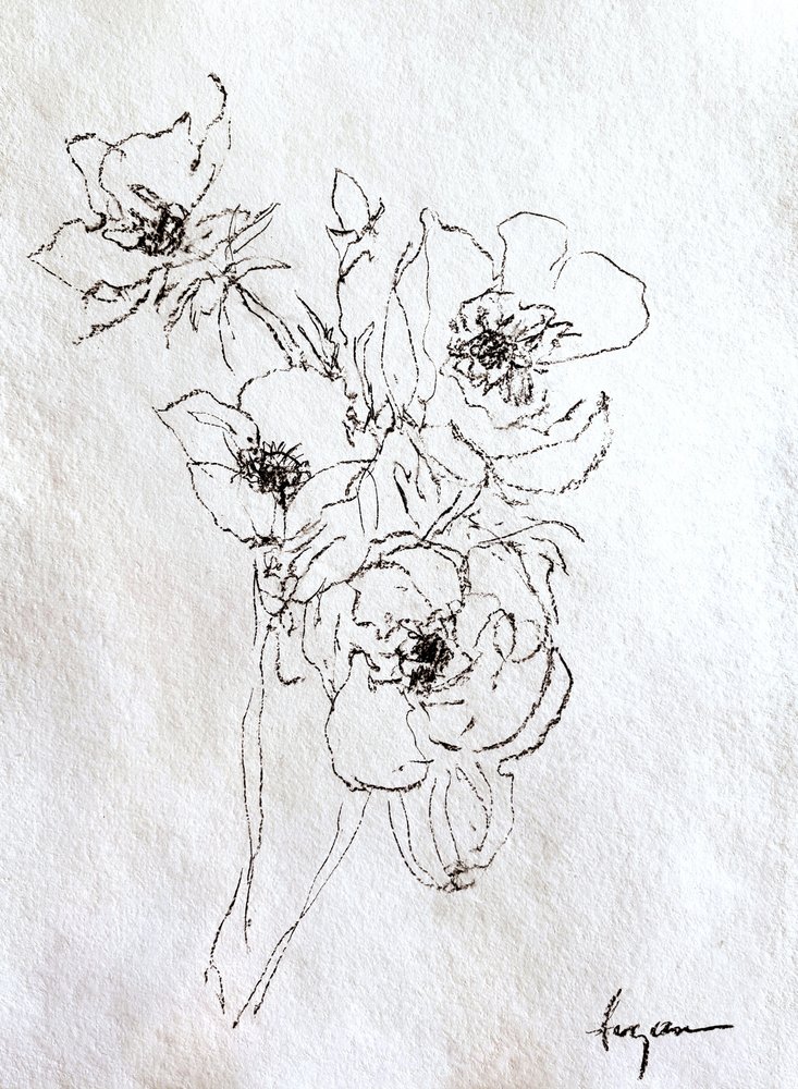 Fint blomstermotiv av Dorothy Fagan