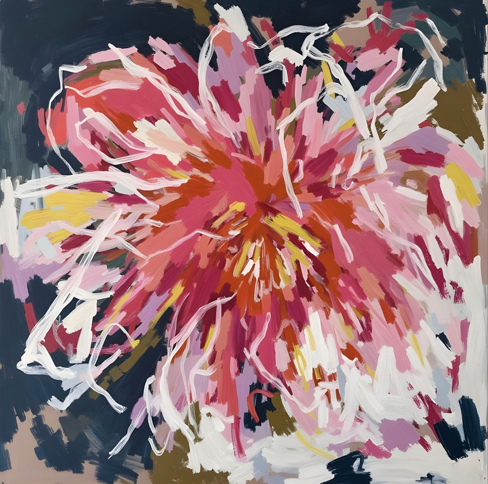 Livfull abstrakt blomning av Edie