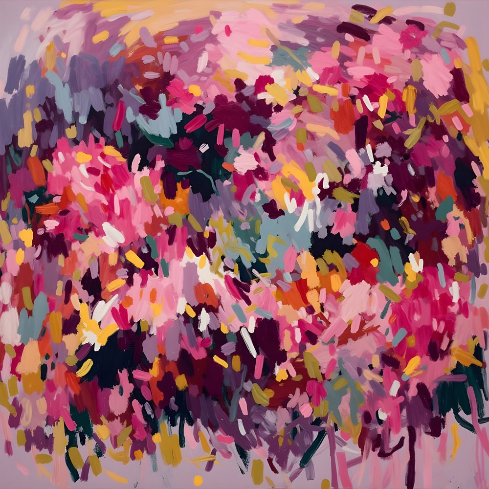Livfull abstrakt blomsterkonst av Edie