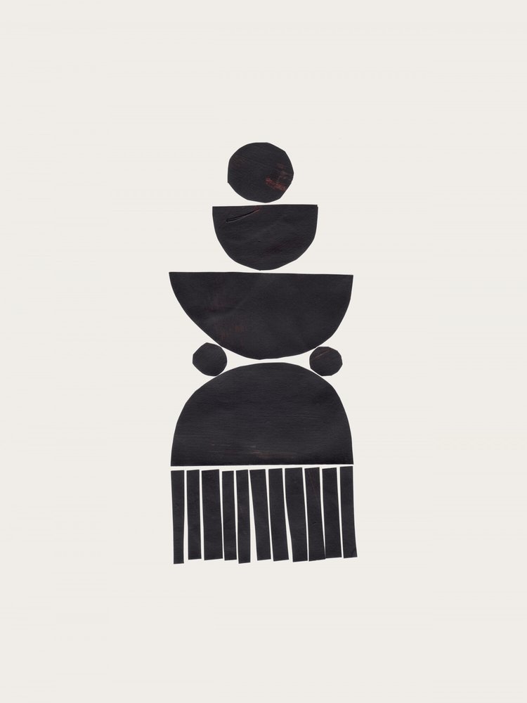 Abstrakt geometriskt totem av Ejaaz Haniff