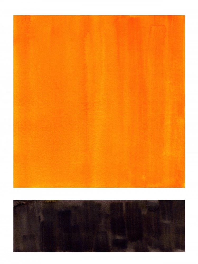Fet orange svart abstrakt av Ejaaz Haniff