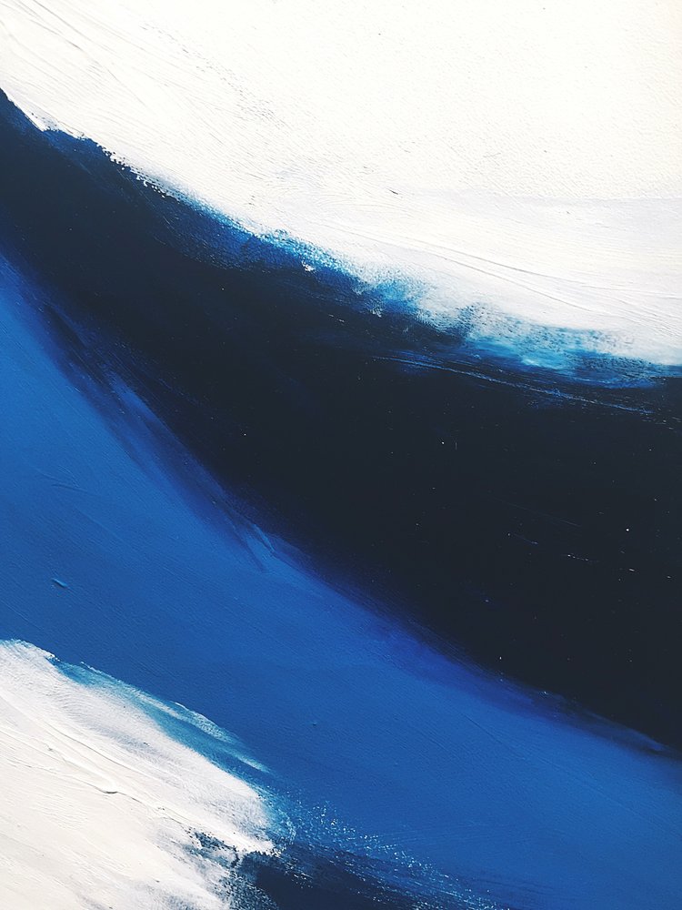 Deep Blue Wave – abstrakt av Ejaaz Haniff
