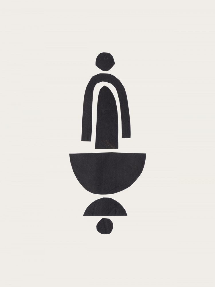 Minimalistisk svart komposition av Ejaaz Haniff