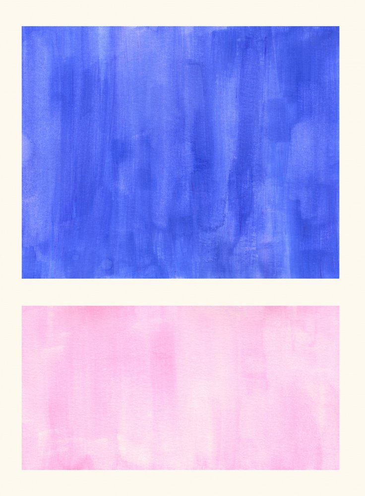 Mjuk blå-rosa abstrakt av Ejaaz Haniff