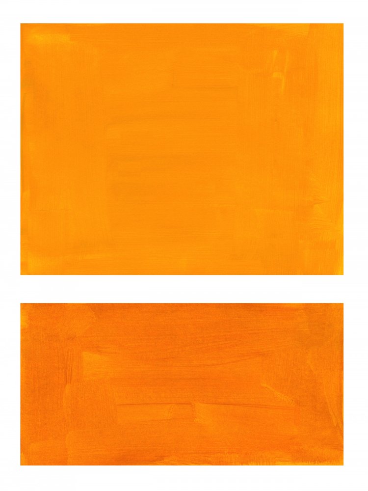 Varma, abstrakta orange nyanser av Ejaaz Haniff
