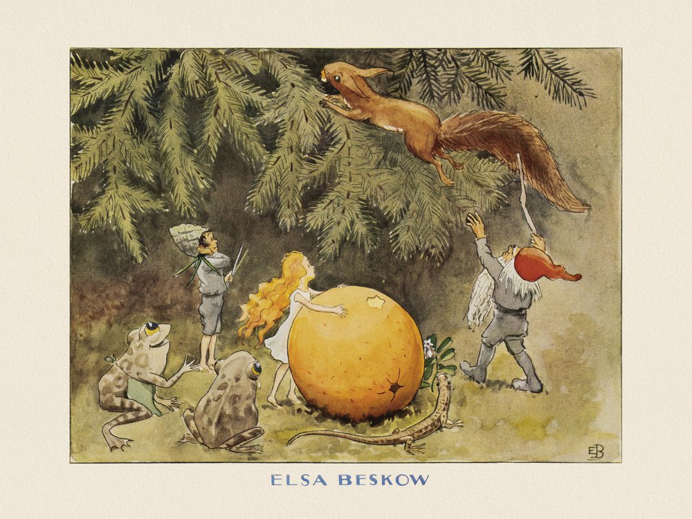 Solägget  Ekorren av Elsa Beskow