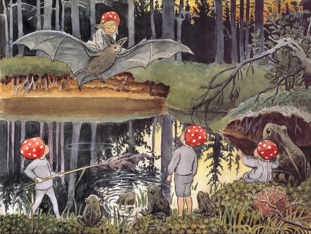 Tomtebobarnen Fladdermusen av Elsa Beskow